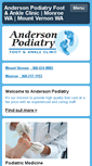 Mobile Screenshot of andersonpodiatry.com